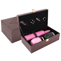 Boîte de transport en cuir Pu, personnalisé, boîte isolante pour bouteilles de vin 750Ml, deux gobelet à vin avec couvercles, boîtes cadeaux