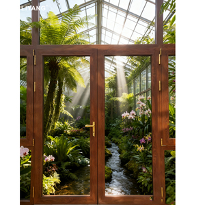 หน้าต่างอลูมิเนียมอัลลอยด์แบบฝรั่งเศส กระจกนิรภัยสามชั้น ดีไซน์<span class=keywords><strong>บาน</strong></span>เกล็ดแบบคงที่ กันเสียง เหมาะสำหรับห้องน้ำ โรงแรม ออกแบบกราฟิก - Product Image 2