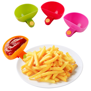 Bol à trempette de cuisine pour sauce à salade assortie Ketchup Confiture Saveur Sucre Épices Trempettes Clip Tasse Bols Soucoupe - Product Image 4