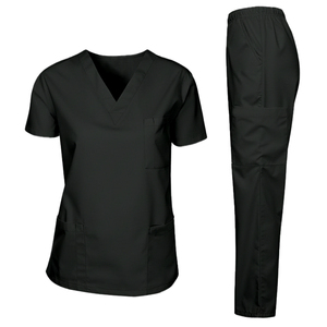 Conjunto de Uniforme Médico Premium Color Marrón, Top con Cuello en V y Pantalones de Pierna Recta con Cintura Ajustable, Tela Resistente y Fácil de Lavar, Comodidad Profesional - Product Image 5