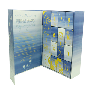 Hộp lịch Giáng sinh 24 ngày đếm ngược mỹ phẩm làm đẹp, hộp giấy trống, bọc giấy, kiểu ngăn kéo đựng đồ trang sức, quà tặng tùy chỉnh - Product Image 5