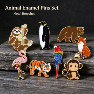 Juego de Broches de Metal Coloridos con Diseños de Animales Adorables, para Bolsos, Ropa, Chaquetas, Sombreros, Mochilas, Regalo Decorativo - Product Image 3
