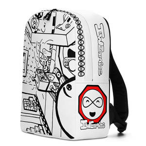 IW Comics #22 Minimalist <b>Backpack</b> Modern <b>Simple</b> Design with Zipper and Strap Closure Polyester Fabric Lining for Outdoor Use - Product Image 6