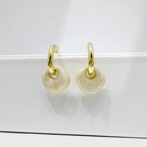 custom plata 925 sterling silver korean vintage earring fashion bulk elegant summer 14k gold plated gemstone earrings for women - Product Image 2