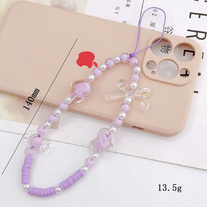 Cadena para teléfono móvil personalizada para niñas, funda para teléfono móvil con cuentas de colores de alta calidad - Product Image 5