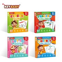 Cahier d'exercices de contrôle du stylo KEYBABY : Traçage point par point et lignes, papier imperméable, livre d'activités éducatives, échantillon gratuit
