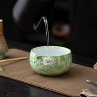 Coffret Cadeau Rose Fleur de Cerisier : Bol Chawan en Céramique, Fouet Chasen en Bambou, Cuillère Chashaku, Support pour Fouet, Tamis, Chiffon, Fouet à Matcha