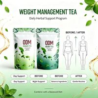 Ensemble de thé détox jour et nuit, thé minceur aux herbes pour un ventre plat, stimule l'énergie et améliore la digestion, étiquette privée, sachet personnalisé