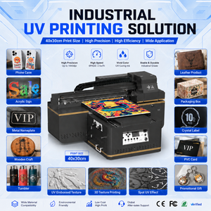 เครื่องพิมพ์อิงค์เจ็ท A3 อัตโนมัติ CMYK สำหรับพิมพ์บนอะคริลิก ไม้ และวัสดุอื่นๆ แบบ Flatbed UV  2 หัวพิมพ์ ความละเอียด 1200dpi  แบบ Tube Printer สำหรับขนาด 40x30 ราคาใหม่ - Product Image 2