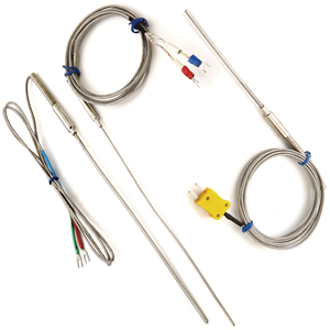 Nhà sản xuất <span class=keywords><strong>PT100</strong></span> RTD cảm biến nhiệt độ với bồi thường cáp, bọc thép cặp nhiệt điện kim thăm dò cảm biến WRNK-191 - Product Image 5