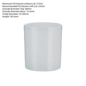 95ML 315ml 550mlClassico, tarro de vela blanco brillante, diseño clásico para velas elegantes, recipientes - Product Image 3