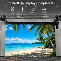 Pantalla LED Enrollable Jode de 5x3m, Kits Completos, Letrero Digital HD para Publicidad, Panel Plegable Flexible