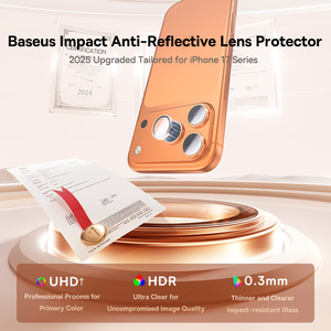 Protections d'écran <span class=keywords><strong>Baseus</strong></span> Deca Core CDMA pour 17 Pro Max 17 Air 17 Pro, anti-reflet, écran clair, verre trempé Corning - Product Image 2