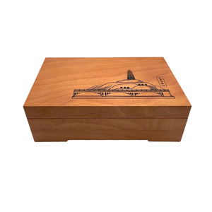 Caja de Té Rectangular de Madera Maciza Personalizada 365x235x150mm Grabada para Almacenamiento de Té, Regalo Coleccionable - Product Image 4