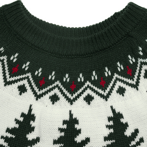 <span class=keywords><strong>Pull</strong></span> en tricot jacquard ample pour <span class=keywords><strong>femme</strong></span> Channel 2026 Vintage Fair Isle avec motif arbre de Noël - Product Image 6
