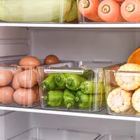 クリアスペースプラスチック製収納箱パーフェクトキッチン冷蔵庫整理またはパントリー整理と収納箱