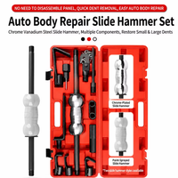 Kit de débosselage de carrosserie JLD avec marteau à inertie, outil de réparation automobile 11 pièces, ensemble d'outils de débosselage en acier au manganèse, extracteur de tôles