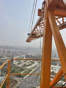 Grúa Torre Zoomlion al Mejor Precio, Nueva, de Alta Calidad, Capacidad de Carga de 10 Toneladas, Motor de Alta Eficiencia, Control Remoto, Altura Máxima de 200 m - Product Image 2