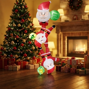 Grand modèle <span class=keywords><strong>de</strong></span> Père Noël gonflable lumineux personnalisable pour les événements d'ouverture <span class=keywords><strong>de</strong></span> centres commerciaux et la publicité <span class=keywords><strong>de</strong></span> la saison des fêtes <span class=keywords><strong>de</strong></span> Noël - Product Image 3