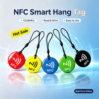 Llaveros Portátiles Personalizados de PVC Epoxi, Mini RFID NFC 213 215 216 13.56MHz, Tarjeta de Visita Impermeable, Compartir en Redes Sociales, Pago