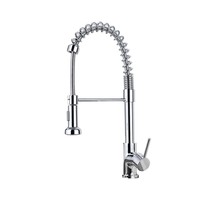 Robinet de cuisine moderne à une poignée et à tirette avec noyau de valve en céramique Robinet de lavabo à double fonction pour évier à eau chaude et froide