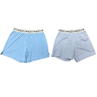 Boxers pour hommes en coton mercerisé de qualité supérieure, respirants, taille mi-haute, avec logo tissé