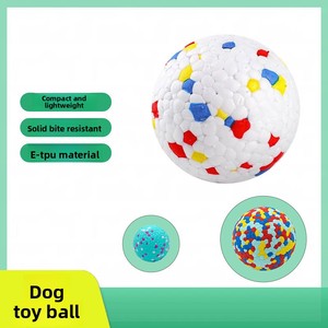 Balle d'entraînement molaire pour chien Etpu à haute résilience, résistante aux morsures, motif solide, couleur interactive, jouet éducatif pour animaux de compagnie écologique, OEM - Product Image 2