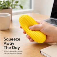 Jouet Squishy Maïs de Simulation, Jouet Sensoriel Anti-Stress en TPR Souple à Presser pour Enfants et Adultes
