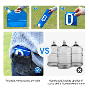 Bolsas de Agua Kangen Plegables de 5 Litros, Libres de BPA, Sin Residuos Químicos, a Prueba de Fugas, Bolsas de Recarga, Bolsa con Boquilla para Líquidos para Exteriores - Product Image 5