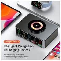 Pengisi Daya Nirkabel Listrik 6-in-1 GaN 140W Berkualitas Tinggi untuk Laptop dan Smartphone Mendukung PD 100W dan QC 3.0 Ramah Lingkungan