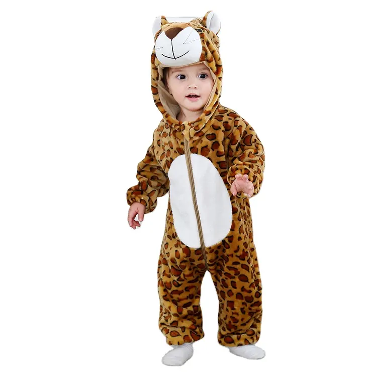 MICHLEY OEM High Quality Children Clothing Girls Hooded Jumpsuits Animal Baby Girls' One-Piece Rompers