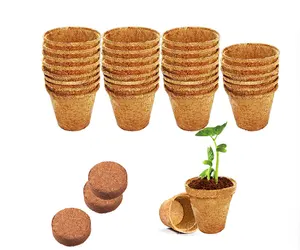 Natural Fermentation tray Coconut Fiber plant Pot for Biodegradable