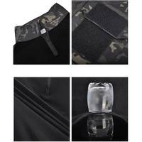 Polo T-shirt tactique respirant pour homme en polyester/coton extensible camouflage, idéal pour le travail, la randonnée, la chasse, l'entraînement, l'aiguille