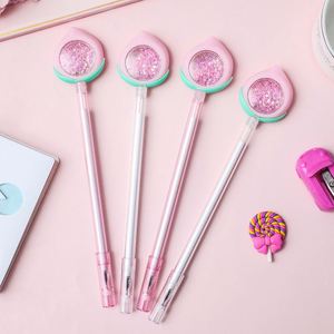 Nouveau stylo créatif <span class=keywords><strong>2022</strong></span> au design de fruits de dessin animé, mignon, pêche, pailleté, avec stylet - Product Image 4