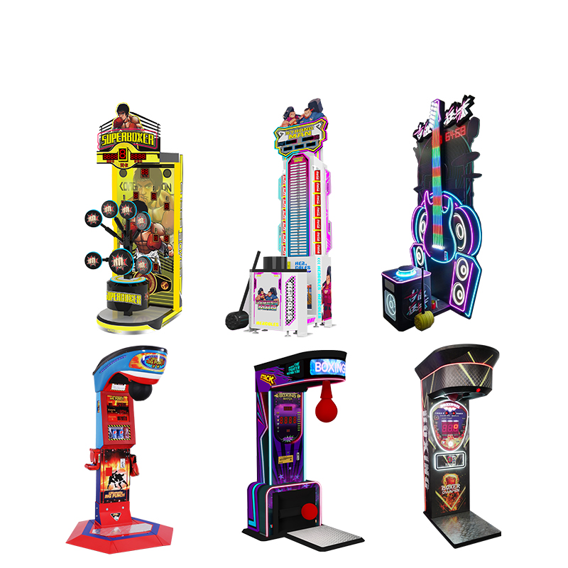 Amusement Game Center Coin Operated Kick Hammer Hitting One Punch Music Arcade Game Boxing Machine