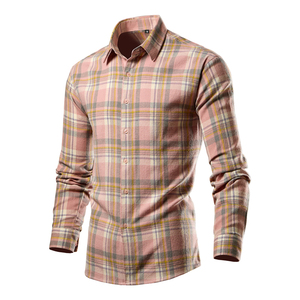 Streetwear Private <span class=keywords><strong>Label</strong></span> Plaid in cotone nero <span class=keywords><strong>camicie</strong></span> di flanella per gli uomini con bottoni manica lunga pronto per la spedizione 1022 - Product Image 5