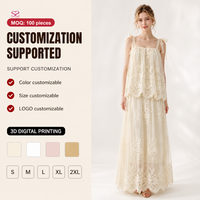Robe en mousseline plissée à col halter ornée de perles florales 3D, confection sur mesure, vente en gros, fabrication OEM, marque privée
