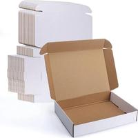 Logo personnalisé rose carton postal ondulé cosmétique ensemble emballage papier boîtes postales d'expédition
