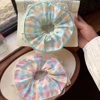 YAOYU Élastique à cheveux volumineux style coréen, couleurs macaron, pour filles, avec motif cœur et style français délicat, en caoutchouc