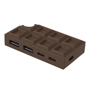 Cadeau de <span class=keywords><strong>bureau</strong></span>, <span class=keywords><strong>hub</strong></span> <span class=keywords><strong>USB</strong></span> amusant en forme de chocolat, 4 ports <span class=keywords><strong>USB</strong></span>, station d'accueil <span class=keywords><strong>USB</strong></span> A C, accessoire informatique, <span class=keywords><strong>hub</strong></span> <span class=keywords><strong>USB</strong></span> - Product Image 1