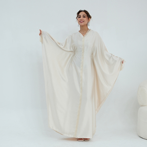 2026 Loriya New Eid Abaya Islamic Clothing Modest Women's Dresses Closed Abaya With Lace <strong>Kaftan</strong> Abaya Women Muslim Dress <strong>Summer</strong> - Product Image 3
