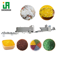 Ligne de production clé en main de riz doré nutritionnel fortifié synthétique par extrusion à vis, machine d'usine de traitement du riz artificiel