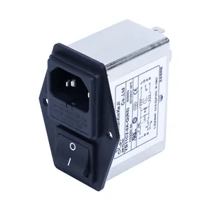 YB11C2 6A Low Leakage Current IEC Socket Emi Filter Plug-In Single Phase Filter Medical Specific Filter