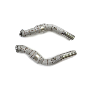 Para Maserati Levante <span class=keywords><strong>SQ4</strong></span> 3,8 T T304 Acero inoxidable escudo térmico bajante producto Ecnal - Product Image 1