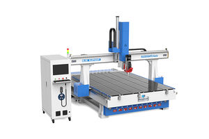 Machine de découpe de bois CNC 4 axes ATC 4x8 pi (1325x2030) avec changeur d'outils automatique et table à vide pour la conception de modèles en bois 3D - Product Image 5