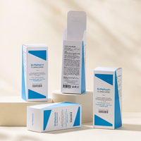 Boîte en papier couché personnalisée avec logo imprimé, à fond auto-scellant et à rabat, pour emballage de soins de la peau, d'huiles essentielles et de parfums