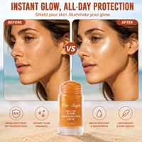 Crème solaire en stick résistante à la transpiration et à l'eau, marque privée, protection solaire On-The-Glow Sheer