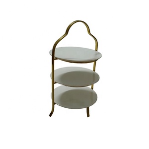Soporte de 3 Niveles para Platos de Comida, Moderno, Ecológico, Reciclable, de Metal Plateado/Dorado, para Servir Té de la Tarde, Exhibidor de Pasteles - Product Image 6
