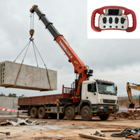 Télécommande sans fil à 4 joysticks pour grue de camion, contrôleur hydraulique intégré manuel et automatique avec affichage