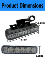 Feux stroboscopiques de signalisation pour véhicules d'urgence, à montage en surface, pour voitures de patrouille, camions, feux de signalisation avant, feux de calandre avant avec support